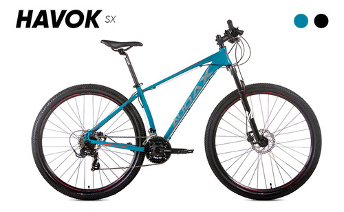 Bicicleta Mtb Audax Havok Sx Aro-29 Verde Azulado