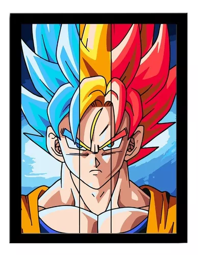 Quadro/imã 3d Dragon Ball Z - Goku