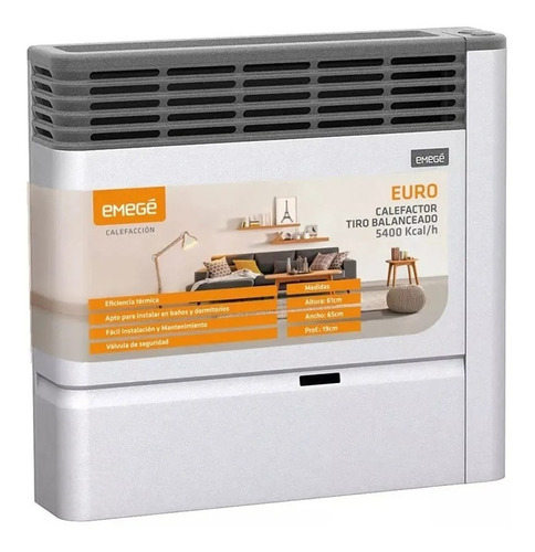 Calefactor Emege Euro 2155 Tbu 5400kcal Multigas (ce2155u)