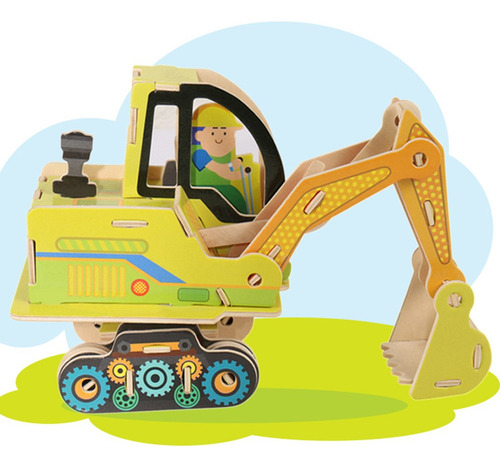 2025 Puzzle De Coche De Madera F Children Diy, Educativo, T