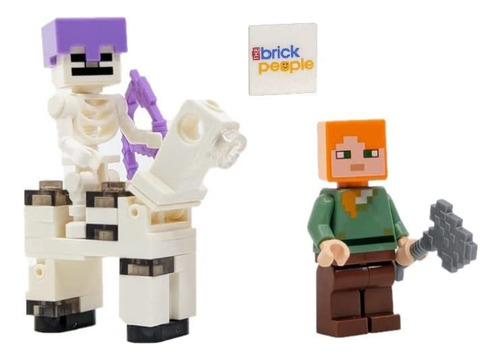   Minecraft: Alex Con Esqueleto Y Esqueleto Mini Mini Set