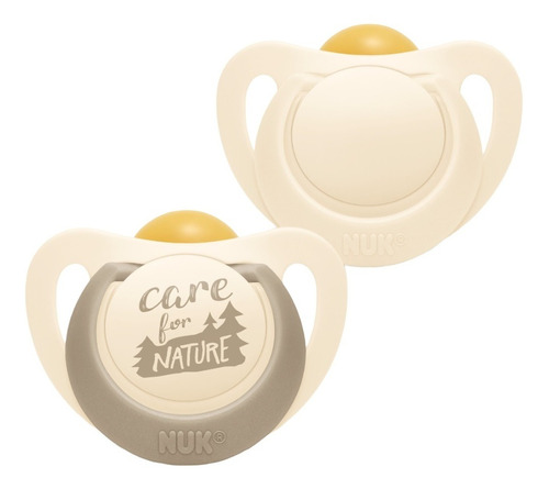 Chupete Nuk Látex For Nature T2 Creme 2 Uds.