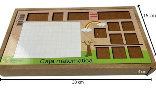 Juego Infantil Didáctico Caja Matematica Divertido Escuela Color Madera
