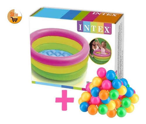 Piscina Inflable De Colores Excelente Calidad + 50 Pelotas 