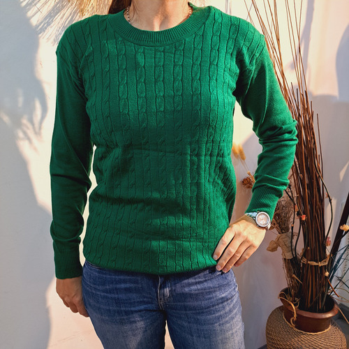 Sweaters Pullover Bremer Trenzado Mujer