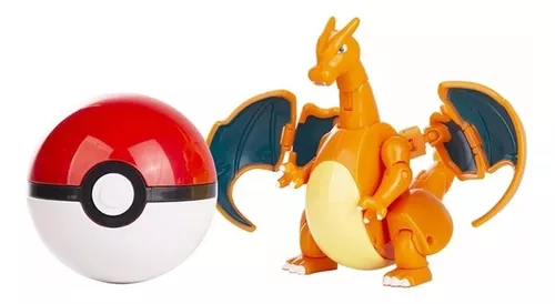 Brinquedo Pokemon Charizard Dentro De Pokebola Tamanho Real em