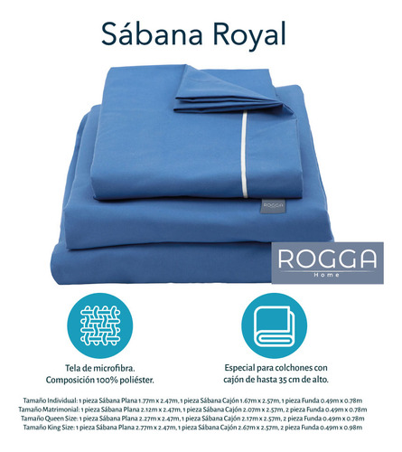 Sabanas Queen Size+ Almohada+ Protector Royal Touch Lux Twin