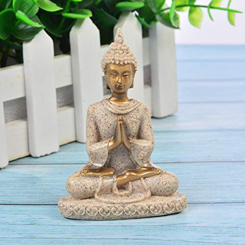Comimark 1pcs Meditación Hecha A Mano Estatua De Buda Estatu