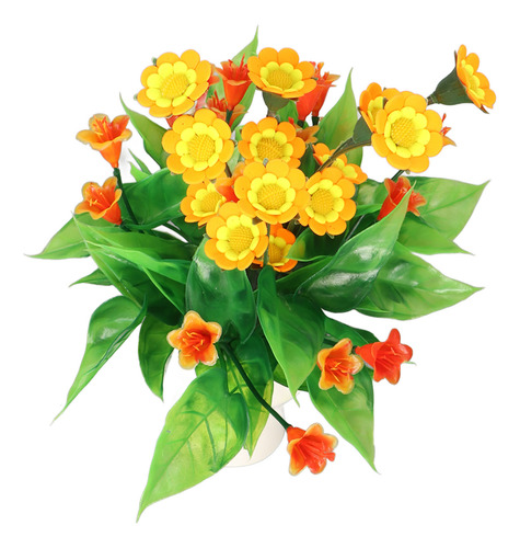 Peces De Simulación De Decoración De Flores Artificiales Par
