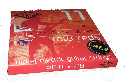 Imagen 2 de 4 de Cuerdas Guitarra Eléctrica Rotosound R11 Roto Reds 11-48