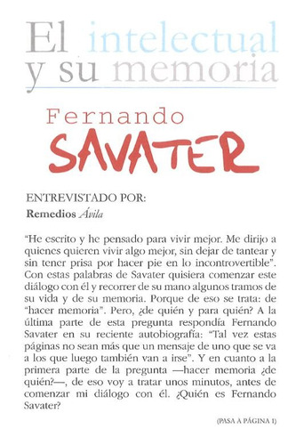 Fernando Savater - Avila Crespo,remedios