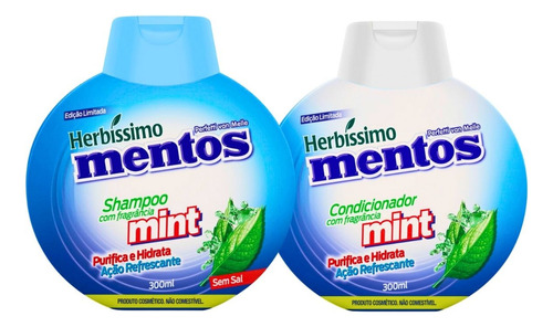 Kit Shampoo + Condicionador Herbissimo Mentos Mint 300ml