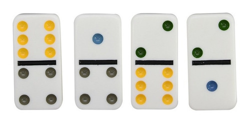 Domino Doble 6 Juego Numeros Con Colores
