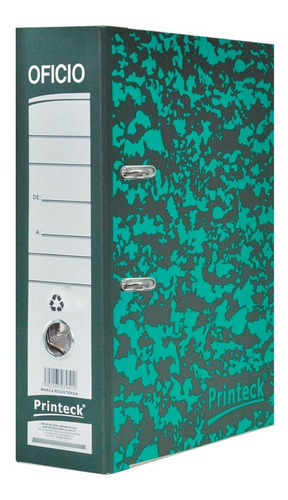 Registrador Printeck T/oficio Color Verde Desarmado 50 Pz