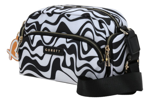 Bolsa Crossbody Gorett Sol Gs25085-c Color Negro Correa De Hombro Negro