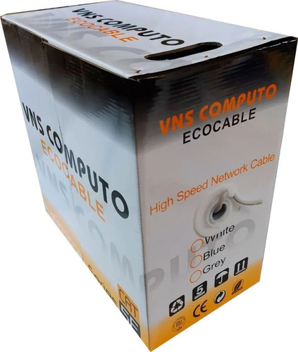 Imagen 1 de 1 de Bobina Utp Cat5e 4 Pares 0.40mm Interior 305mts P/cctv B14-1