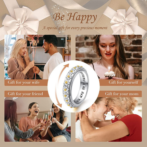 Anillo Ajustable Antiestrés Giratorio Var Diseños