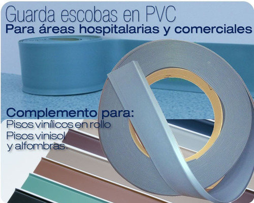 Guardaescobas Pvc Para Pisos Rollo Vinílicos Hospitalarios