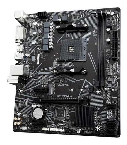 Placa-mãe Gigabyte A520m H,amd A520 Matx Ddr4