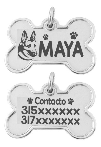 Placa Grabada Para Tus Mascotas Gatos, Perros