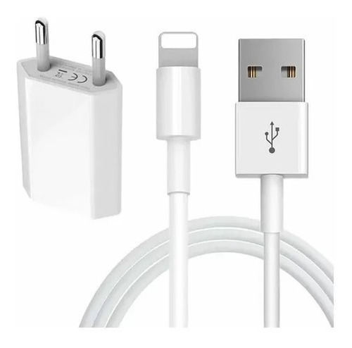 Carregador compatível com iPhone 8 X 11 12 13 Cubo + Cable