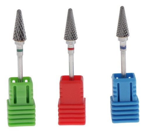 Brocas Para Lima De Uñas De 3/32 Pulgadas, 3 Unidades Para M