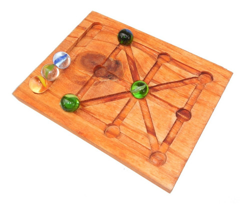 Imagen 5 de 6 de Juego Ta-te-ti De Madera Clasico Retro Ta Te Ti Con Bolitas