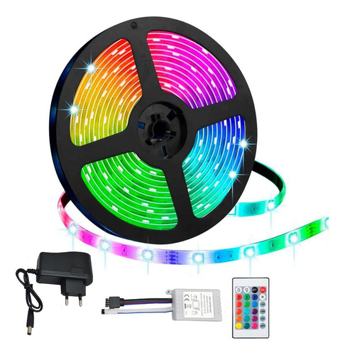 Rollo Led Rgb 5 Mts C/control Remoto