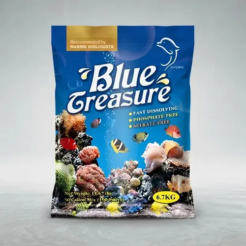FaB Saltwater Swell (青) Treasure Pack Sal Marinho Blue Treasure Reef Sea Salt 6,7kg 190L Aquário