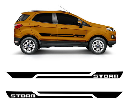 Faixa Lateral Ecosport Storm 2013/2021 Adesivo Decorativo Cor Preto