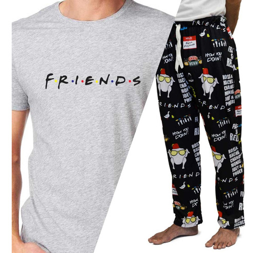 Conjunto Pijama Friends Remera Pantalón Diseños Varios