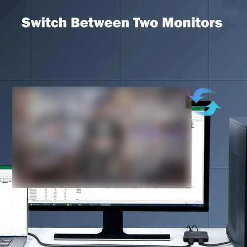 Conversor De Vídeo Pd Kvm Switcher Usb-c Suporta Computadore