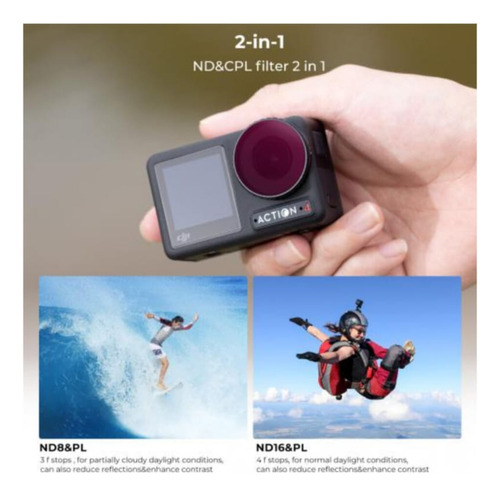 Filtro Nd8/cpl Nd16/cpl Nd32/cpl Nd64/cpl Para Osmo Action 4