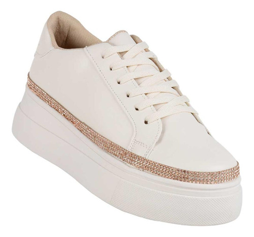 Tenis Mujer Casual Plataforma Crema Coshi Coshi 13004004