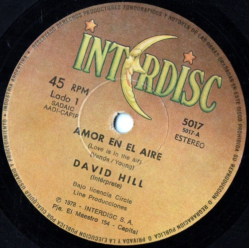 David Hill  Amor En El Aire- Todo Hombre Debe Tener Un Sueño