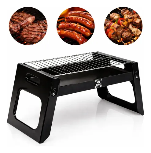 Mini Churrasqueira Portátil A Carvão Dobrável Compacto Metal