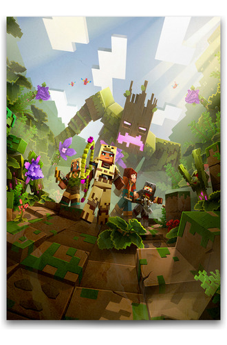 Póster Papel Fotográfico Dungeon Minecraft Videojuego 80x120