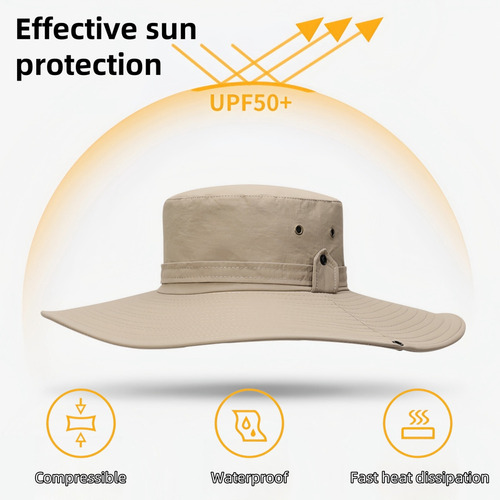 Wang Sombrero De Pescador Plegable De Ala Ancha