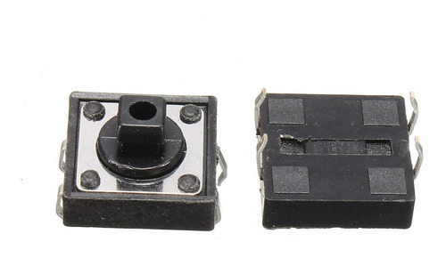 Imagen 1 de 4 de Pulsador Boton Dip Tactil Switch 12x12x7.3mm Apto Capuchones