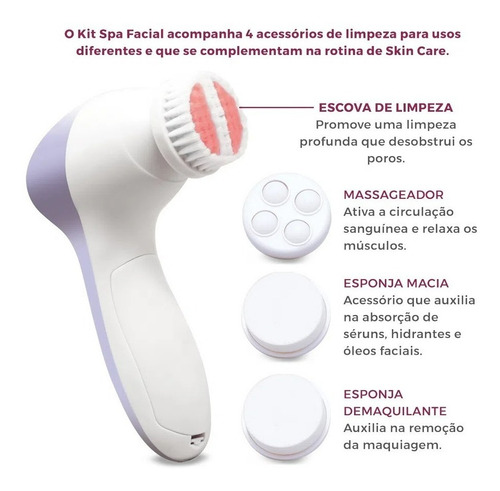 Aparelho Massagem E Limpeza Facial 4 Em 1 Spa Multilaser