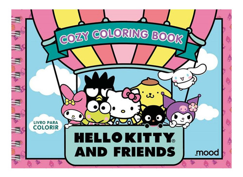Livro De Colorir Hello Kitty Comfy And Cozy Books Hello Kitty And Friends - Coloring Book - Capa Dura - 96 Páginas