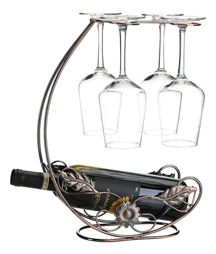 Botella De Vino De Metal Wine Glass Rack Standing Displ...