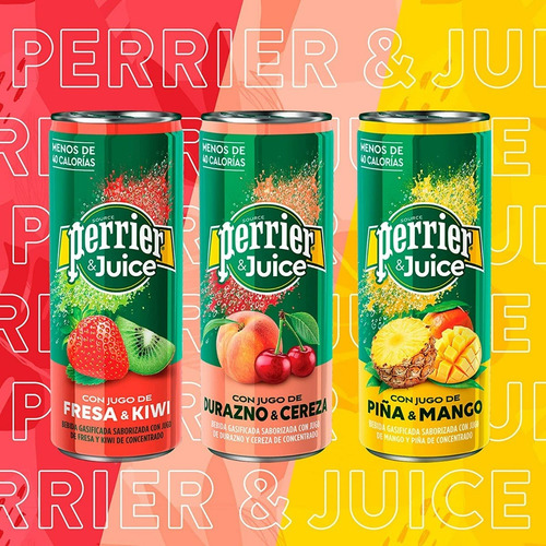 Bebida Gasificada Perrier & Juice Piña Mango 35 Piezas