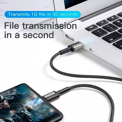Cable Tipo C A Usb-c Carga Rápida 65w Largo 2 Metros Kuulaa.