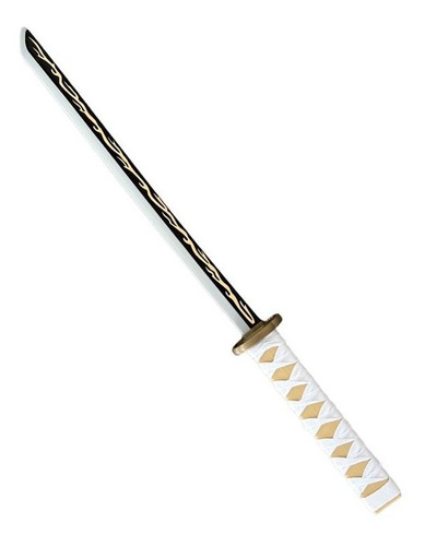 Espada Katana Zenitsu Agatsuma Damon Slayer Kimetsu No Yaiba Color Gris / Negro