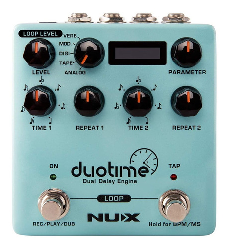 Pedal Efecto Delay Nux Duotime Ndd-6 Para Guitarra Electrica