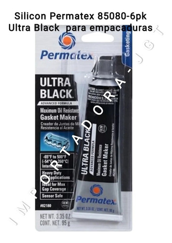 Silicón Negro Permatex Ultra Black Para Empaque De Motores