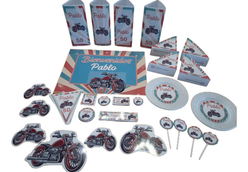 Moto Antigua Vintage Kit Cumpleaños Candybar