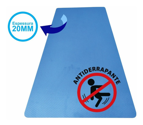 Colchonete Academia Abdominal Fitness Yoga 1,00x0,50cmx20mm