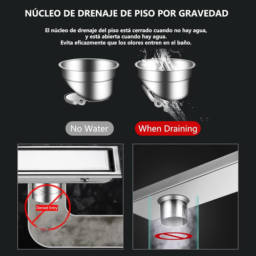 Drenaje De Piso,sus304 Acero Inoxidable Antiolor Drenaje 1pz